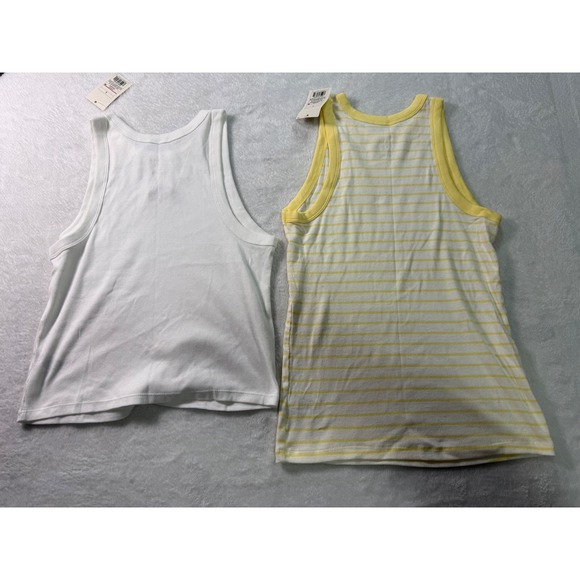 A New Day Womens Tank Top 2 Pack White Graphic Olive and Striped Size‎ L - Picture 10 of 12